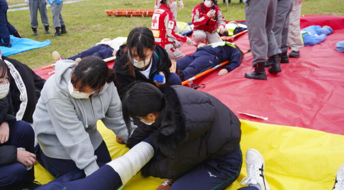 堺市合同総合防災訓練　看護学科